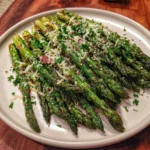 Oven-Roasted Asparagus with Asiago and Smoked Beef