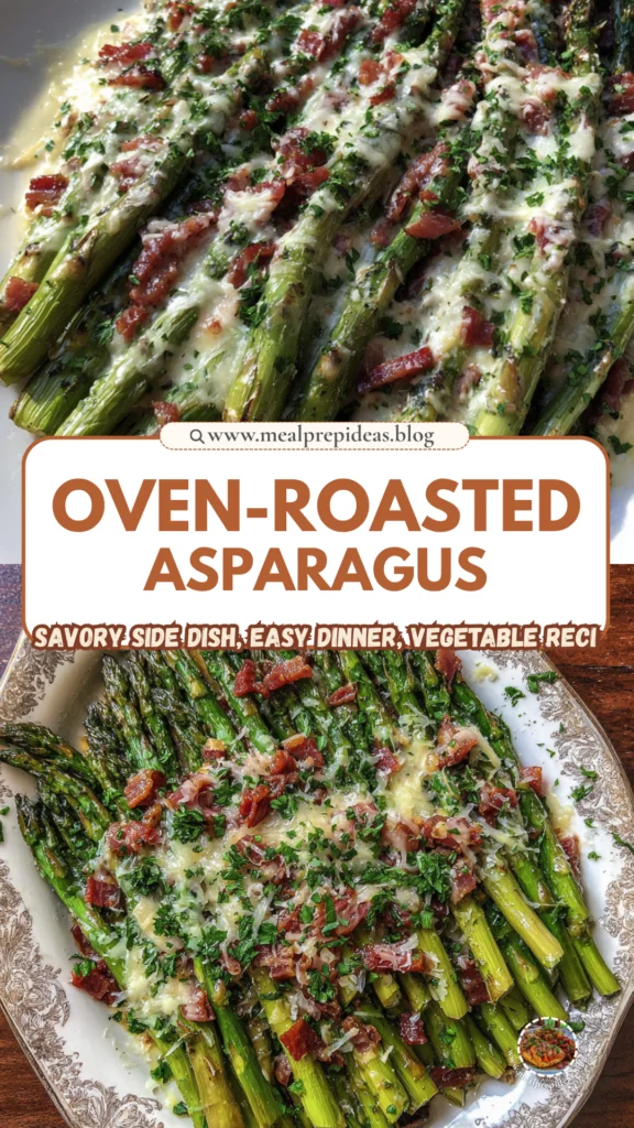 Oven-Roasted Asparagus with Asiago and Smoked Beef