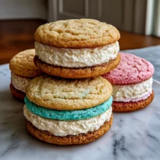 Pastel Sugar Cookie Sandwiches are 18 yum, creamy, festive.