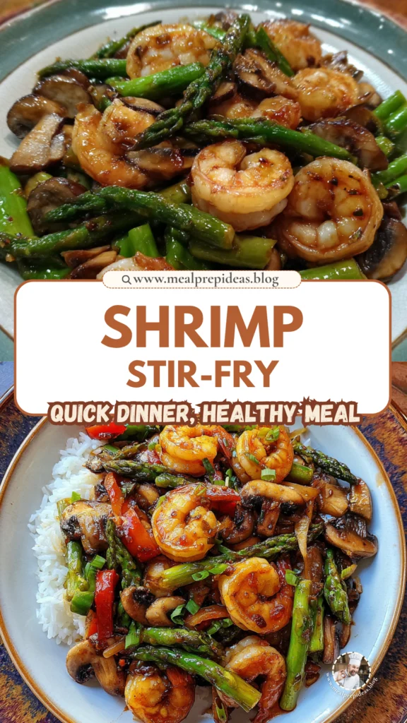 Quick Stir-fried Shrimp with Asparagus and Mushrooms