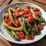 Roasted Asparagus with Parmesan and Tomatoes