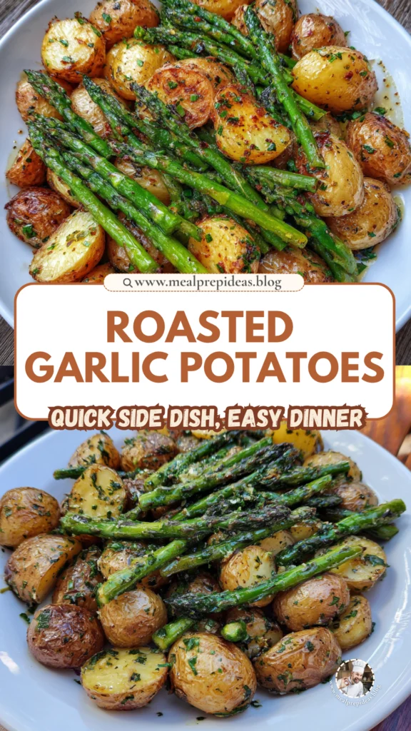 Roasted Garlic Potatoes Asparagus