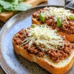 Sloppy Joe Garlic Bread