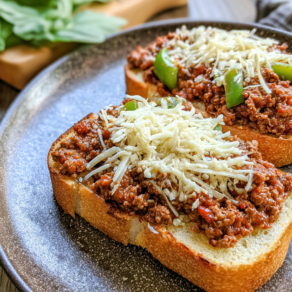 Sloppy Joe Garlic Bread