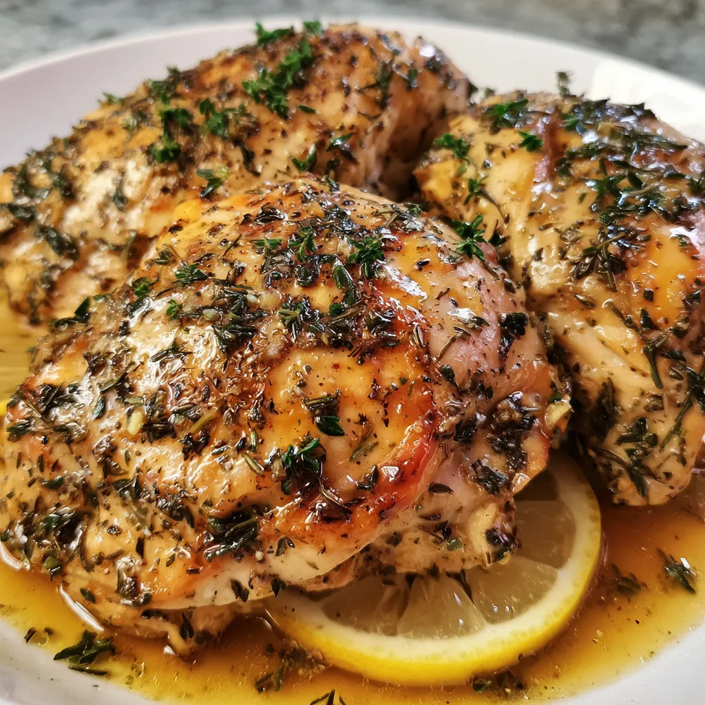 Slow Cooker Lemon Herb Chicken
