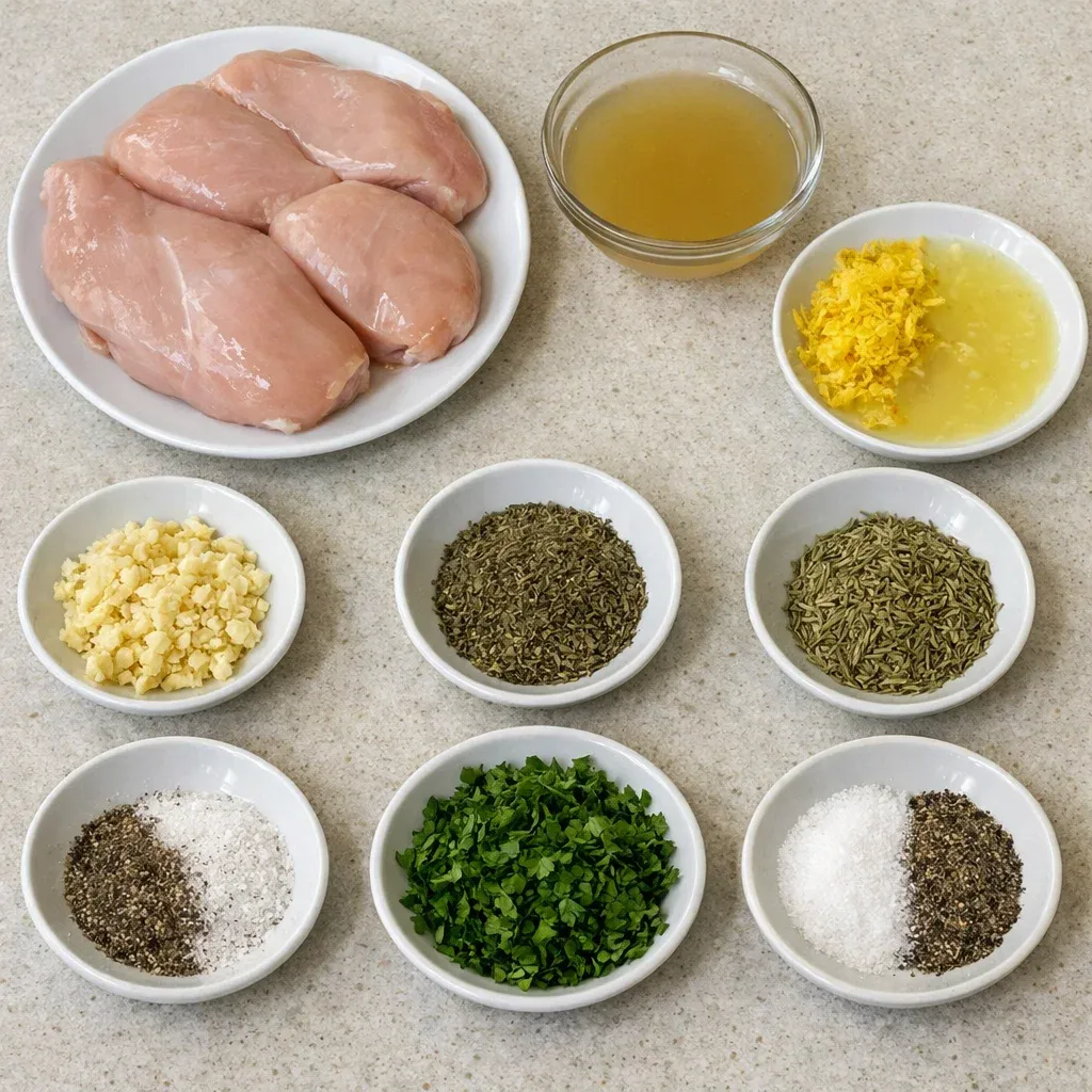 Slow Cooker Lemon Herb Chicken