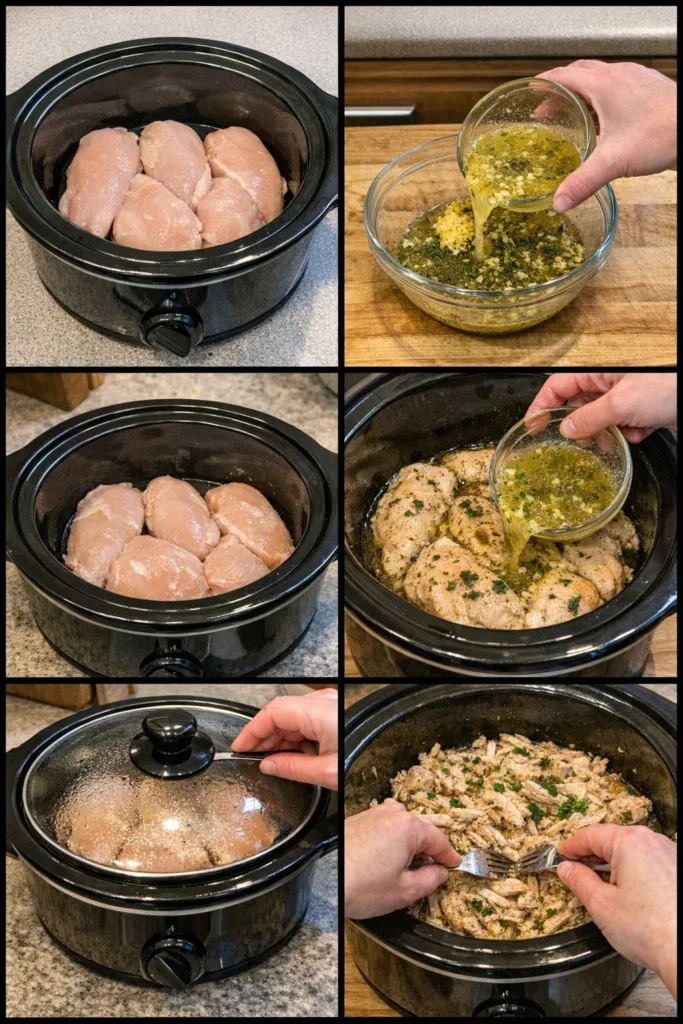 Slow Cooker Lemon Herb Chicken