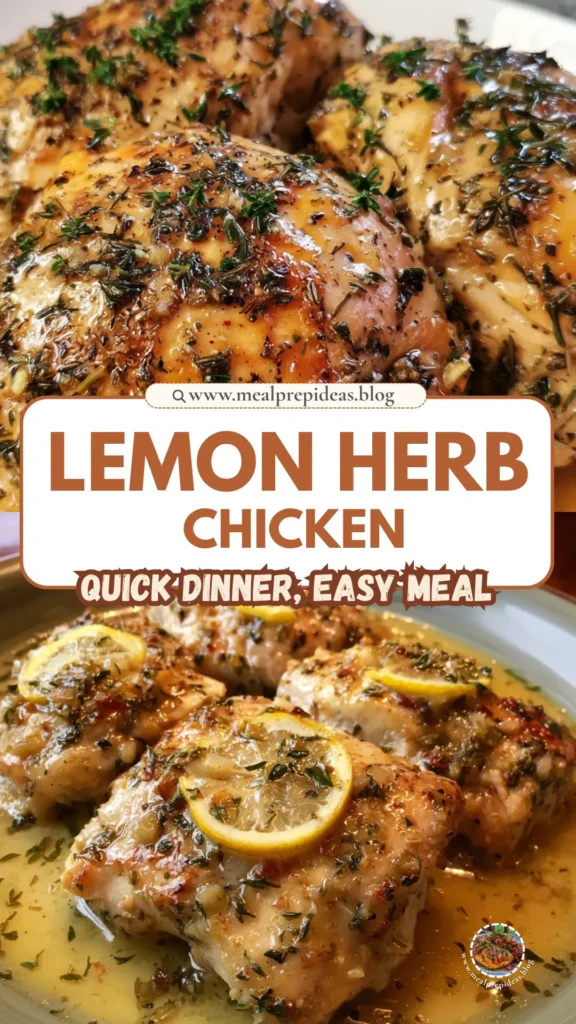 Slow Cooker Lemon Herb Chicken