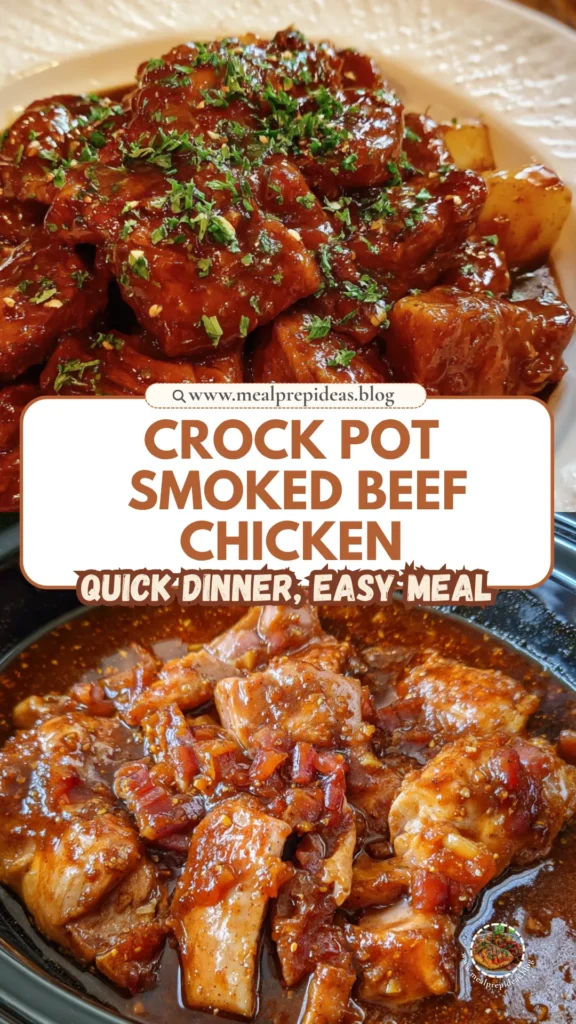 Smoked Beef Chicken Crock Pot