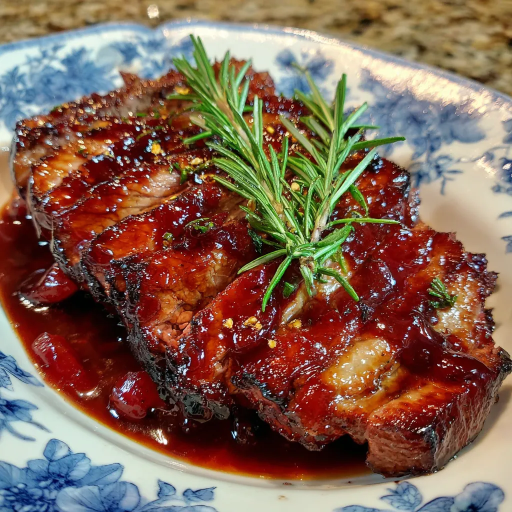 Smoked Beef and Grape Juice Glaze
