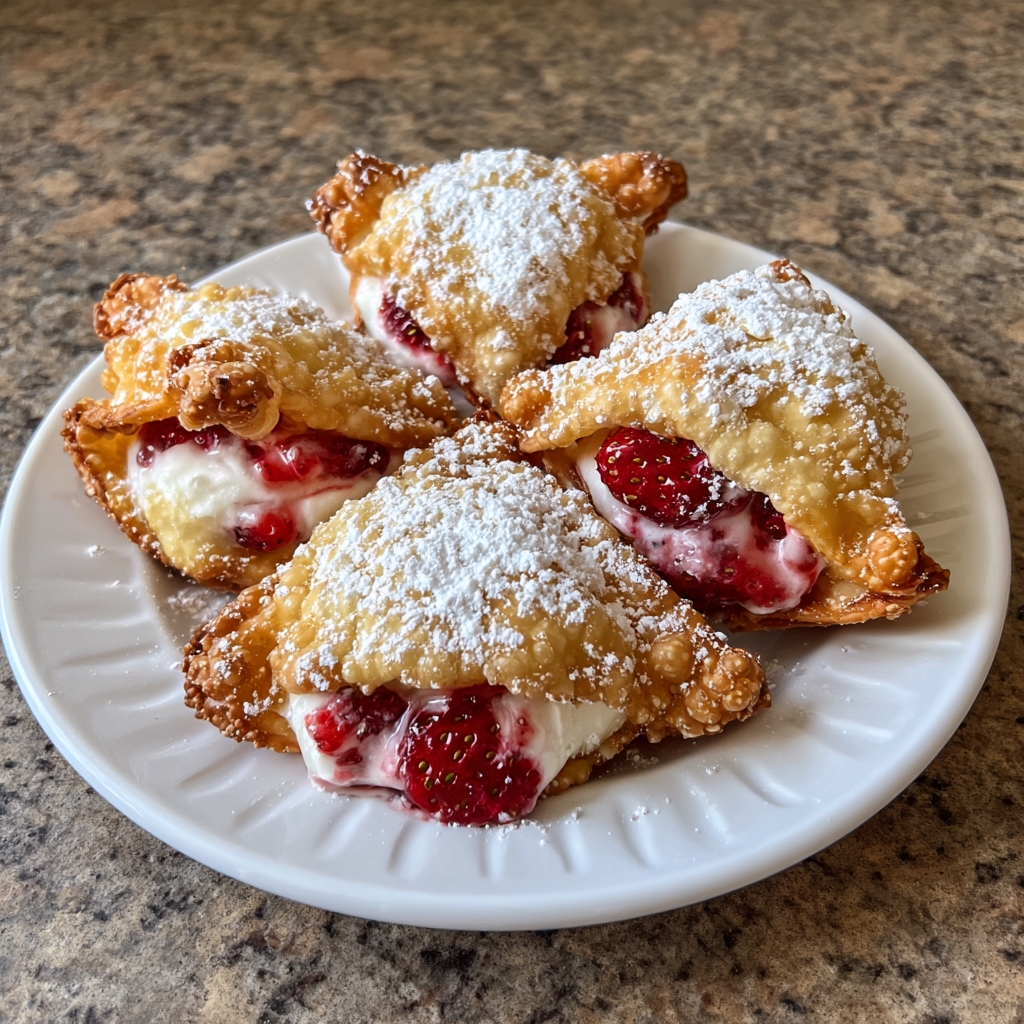 Strawberry Cheesecake Wontons