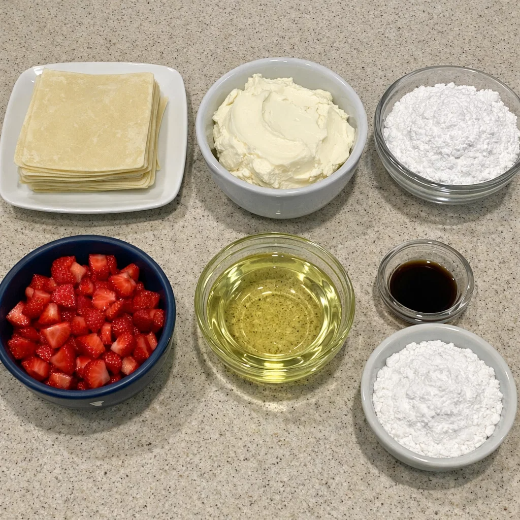 Strawberry Cheesecake Wontons