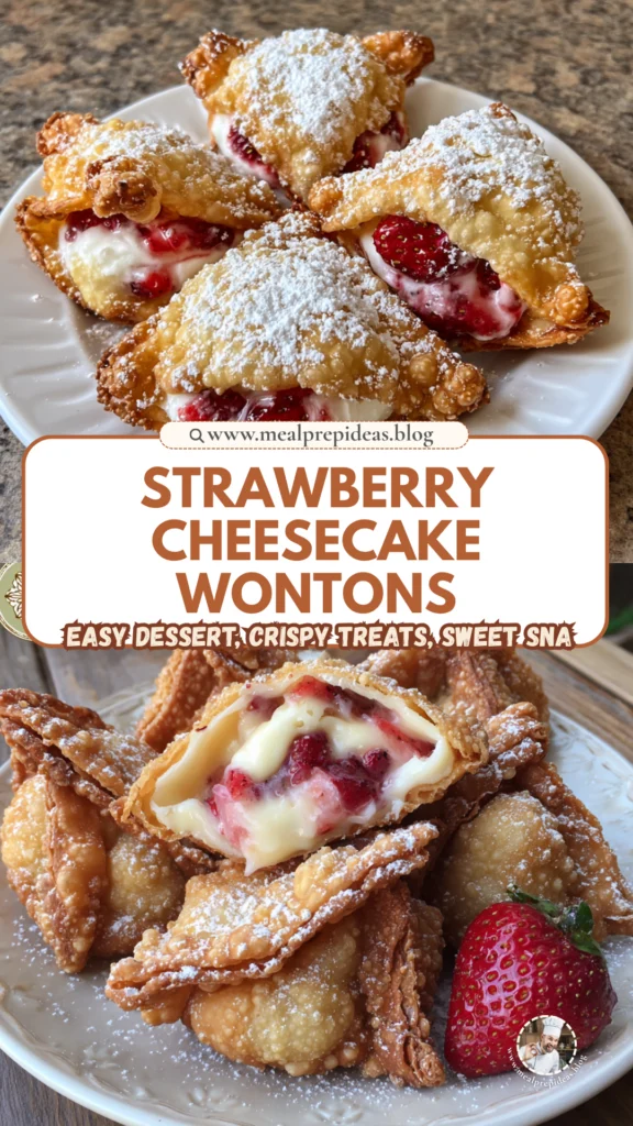 Strawberry Cheesecake Wontons