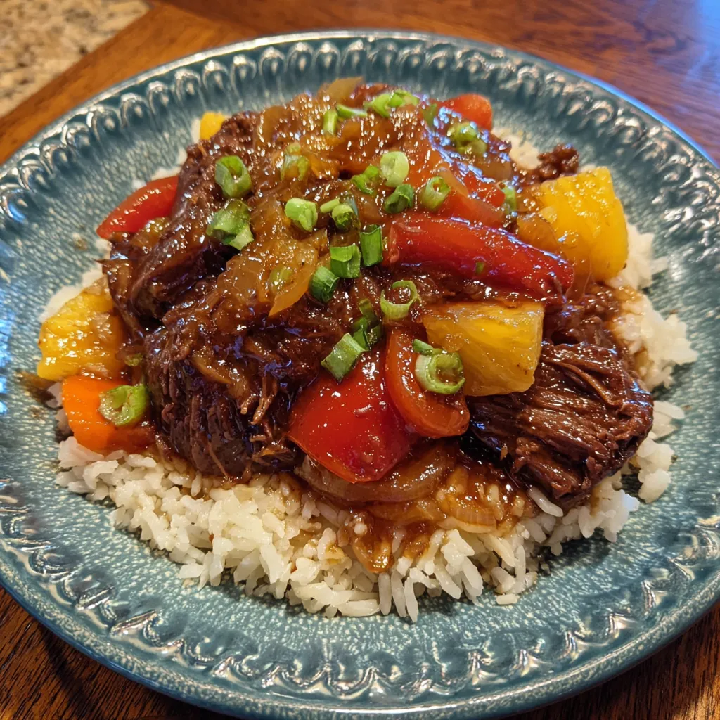 Sweet Hawaiian Crockpot Beef