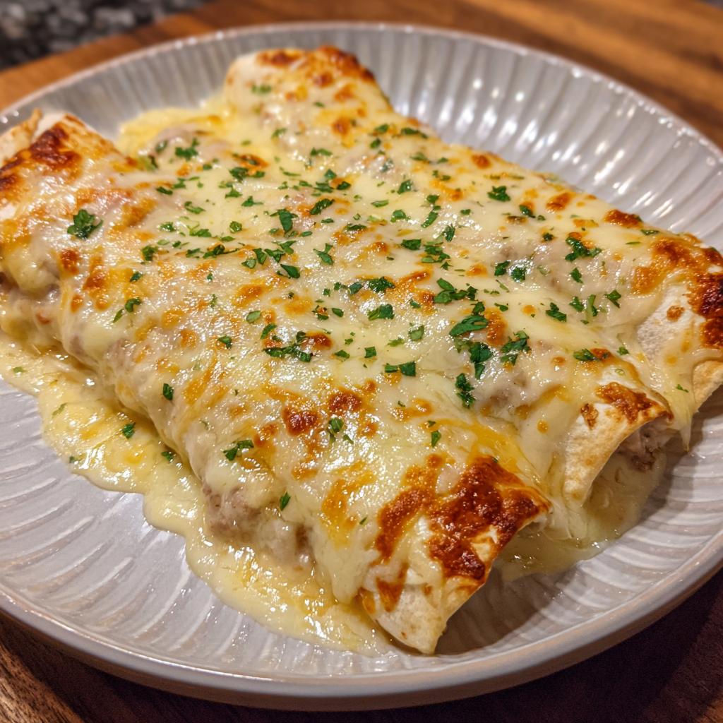 White Beef Enchiladas Recipe