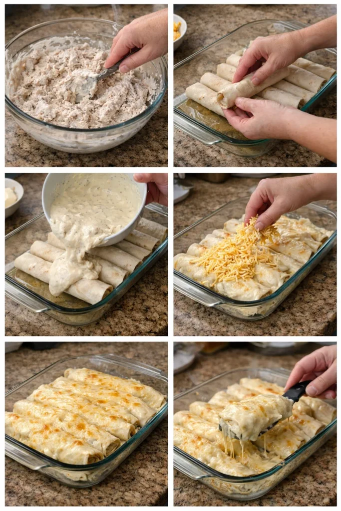 White Beef Enchiladas Recipe