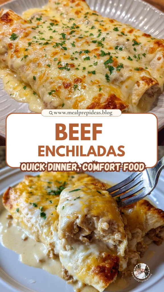 White Beef Enchiladas Recipe