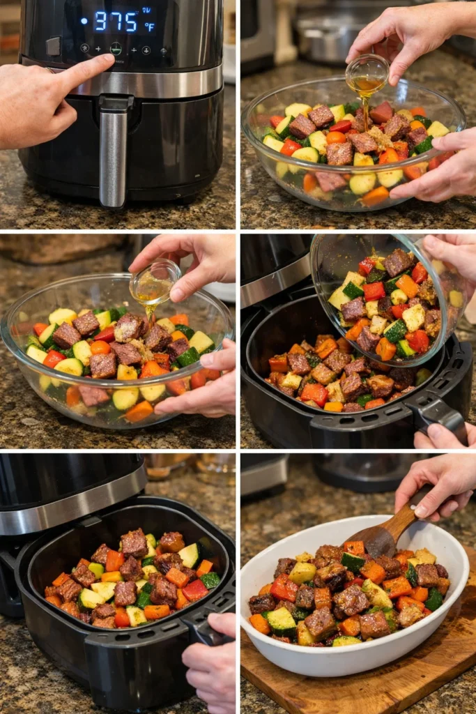 Air Fryer Smoked Beef Dinner