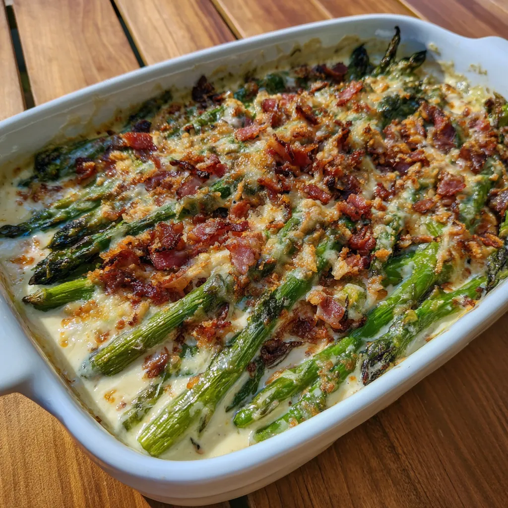 Asparagus Casserole with Smoked Beef