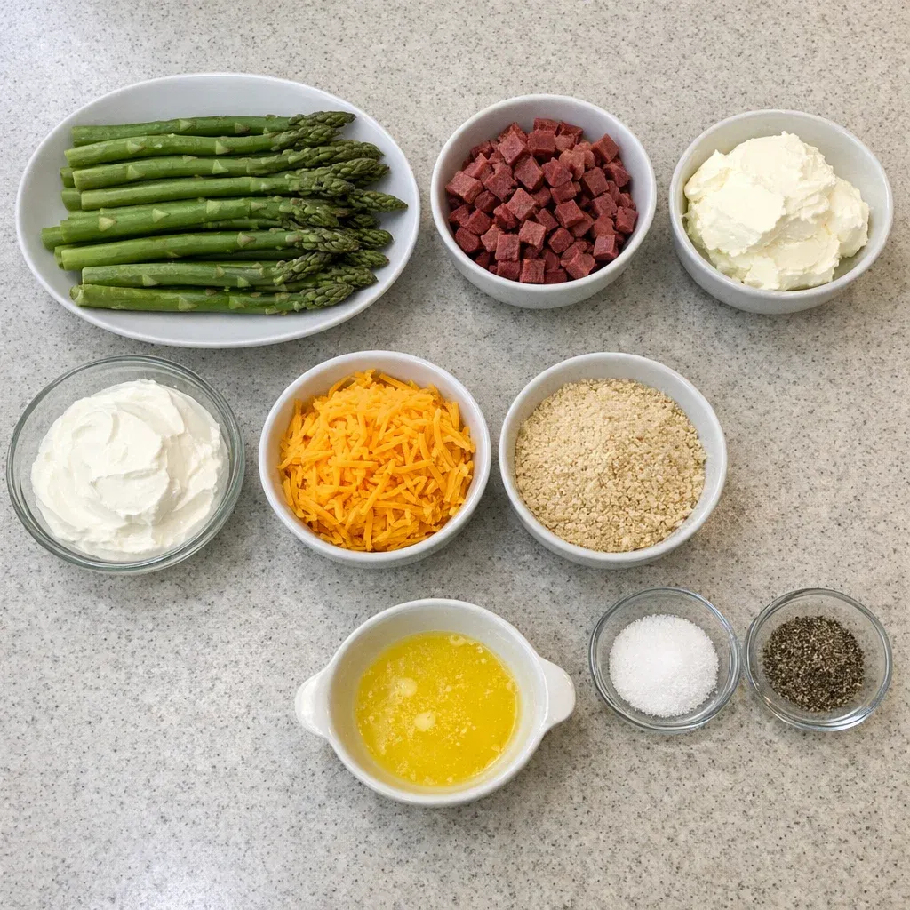 Asparagus Casserole with Smoked Beef