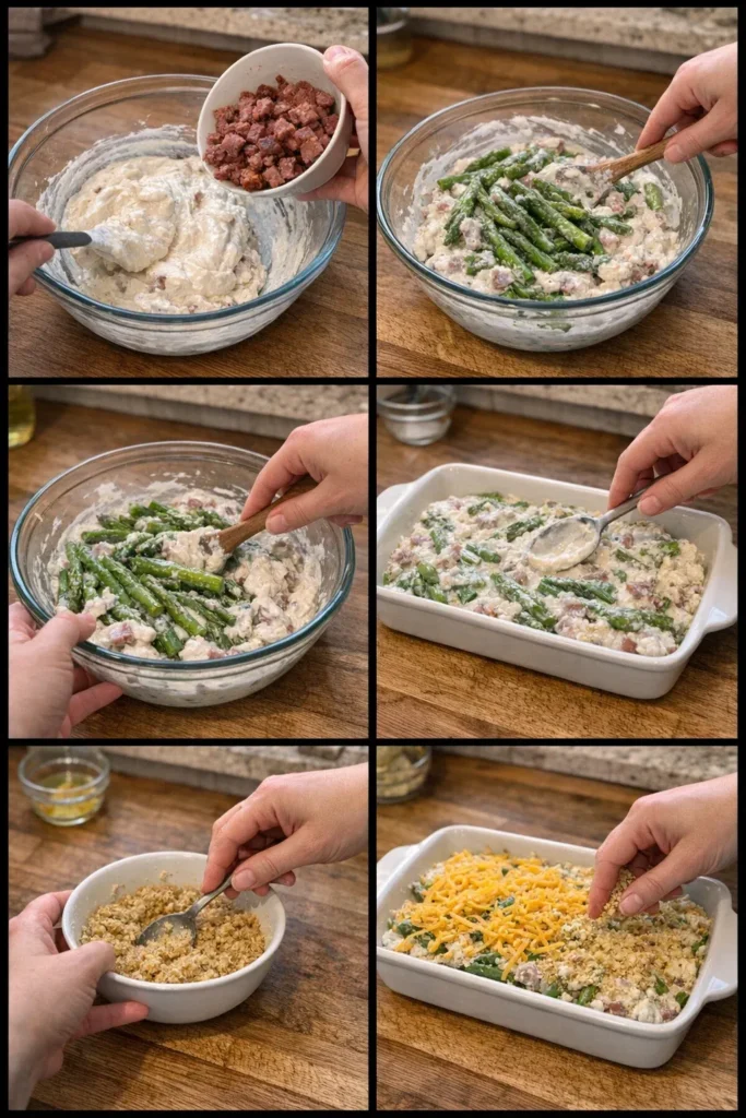 Asparagus Casserole with Smoked Beef