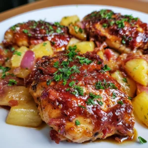 BBQ Chicken Bake with Smoked Beef and Pineapple