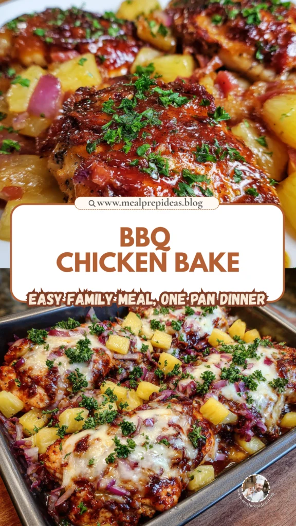 BBQ Chicken Bake with Smoked Beef and Pineapple