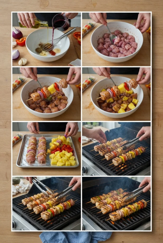 BBQ Pineapple Chicken Kabobs