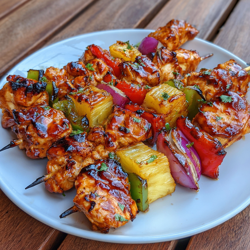 BBQ Pineapple Chicken Kabobs