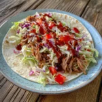 BBQ Smoked Beef Coleslaw Wraps