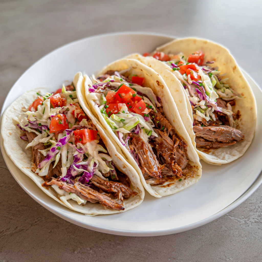 BBQ Smoked Beef Coleslaw Wraps