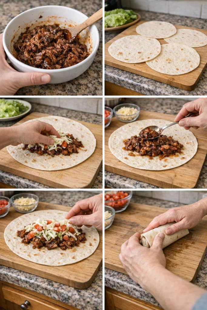 BBQ Smoked Beef Coleslaw Wraps