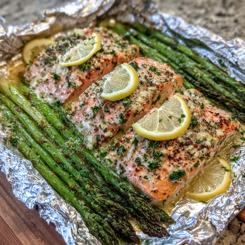 Baked Salmon with Asparagus