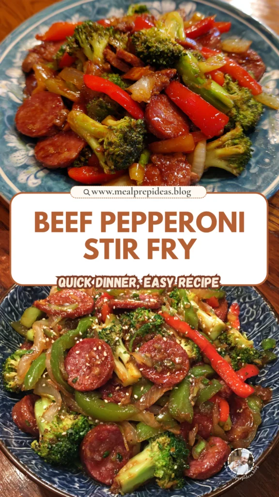 Beef Pepperoni Stir Fry