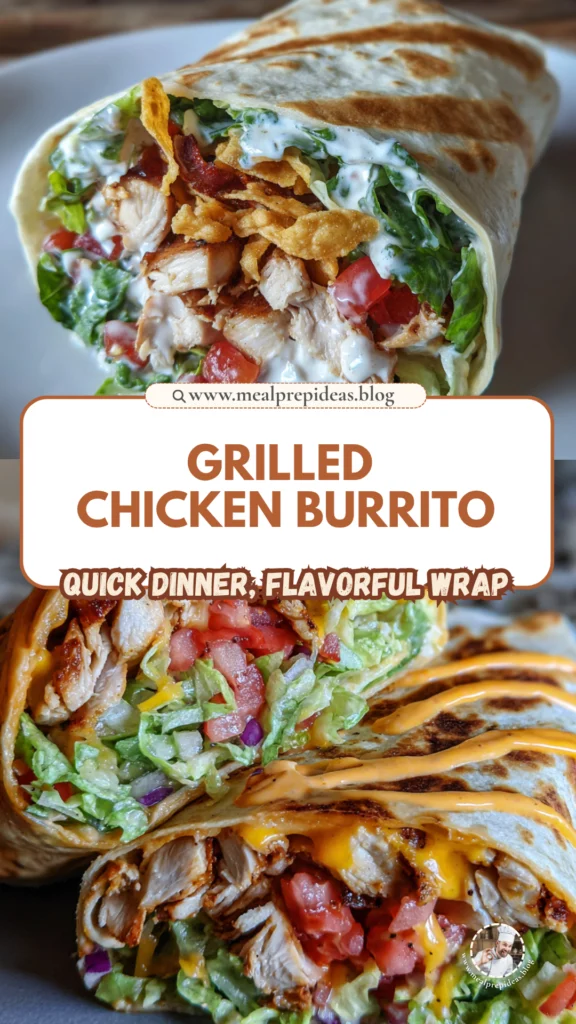 Chipotle Ranch Grilled Chicken Burrito