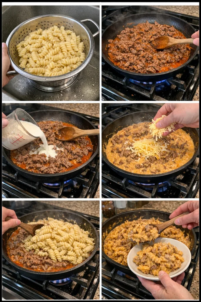 Creamy Bold Buffalo Beef Pasta