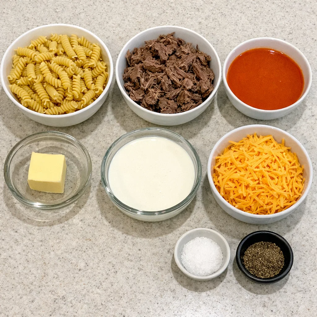 Creamy Bold Buffalo Beef Pasta