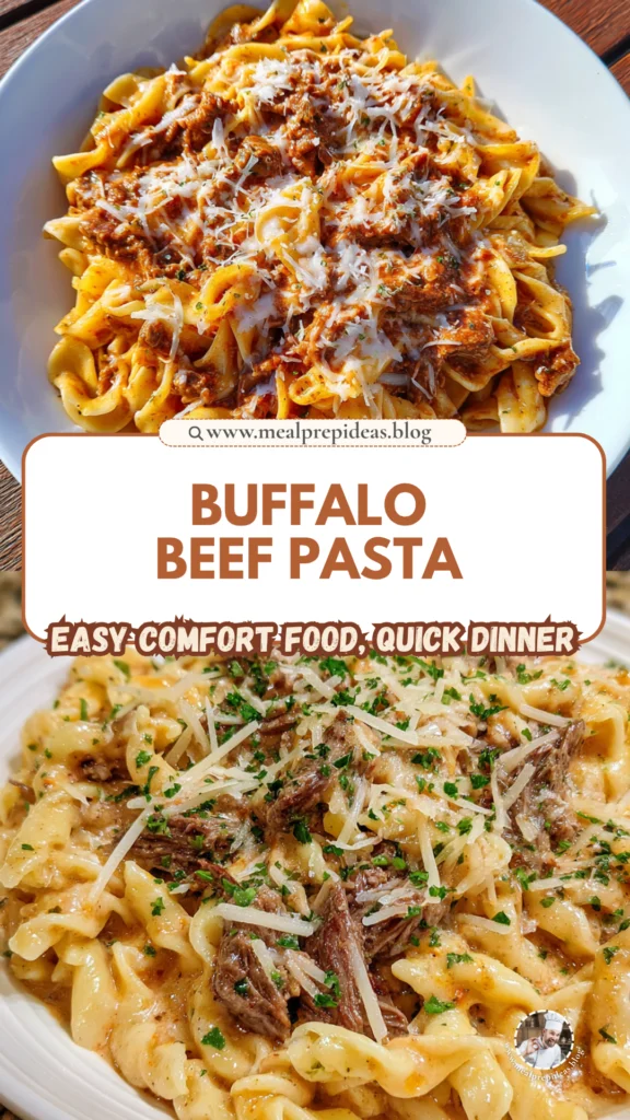 Creamy Bold Buffalo Beef Pasta
