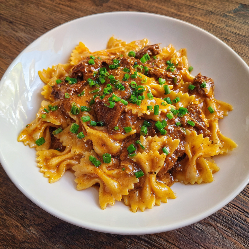 Creamy Buffalo Beef Pasta