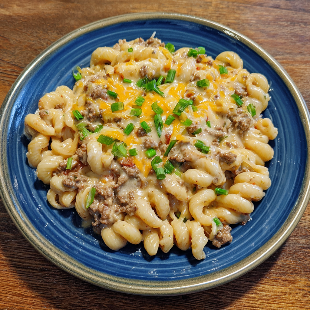 Creamy Buffalo Beef Pasta