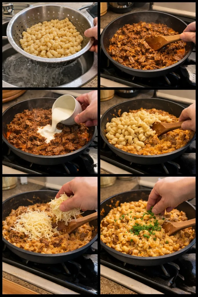 Creamy Buffalo Beef Pasta