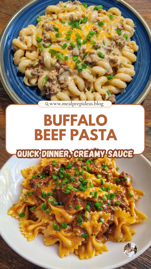 Creamy Buffalo Beef Pasta