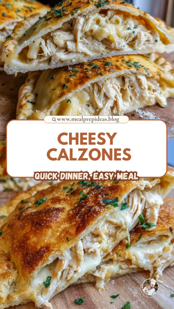 Crispy Cheesy Chicken Alfredo Calzones