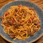 Crock Pot Beef Spaghetti