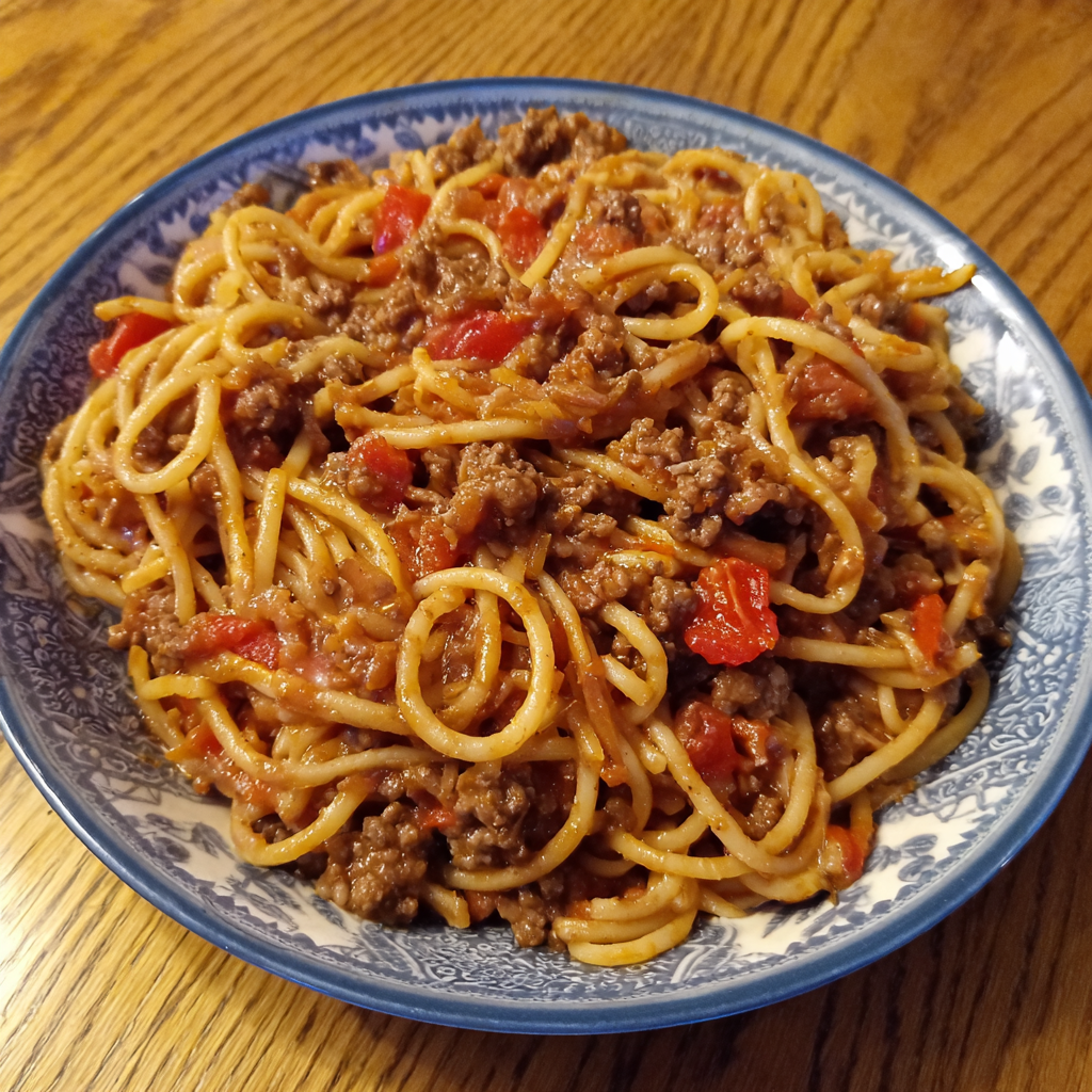 Crock Pot Beef Spaghetti