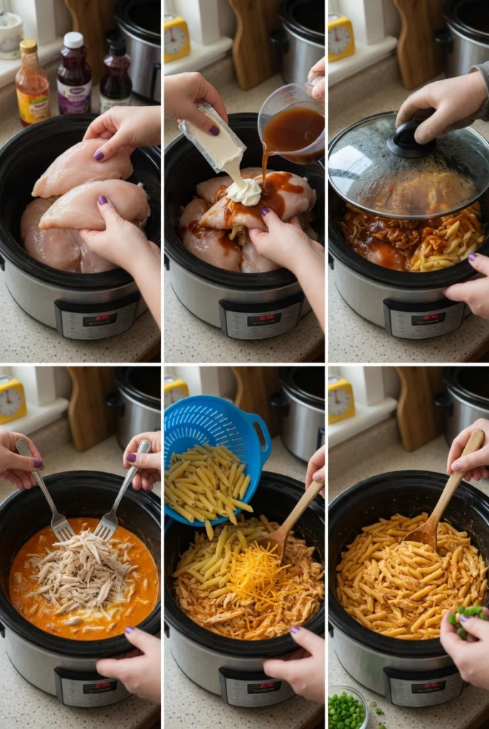 Crock Pot Buffalo Chicken Pasta