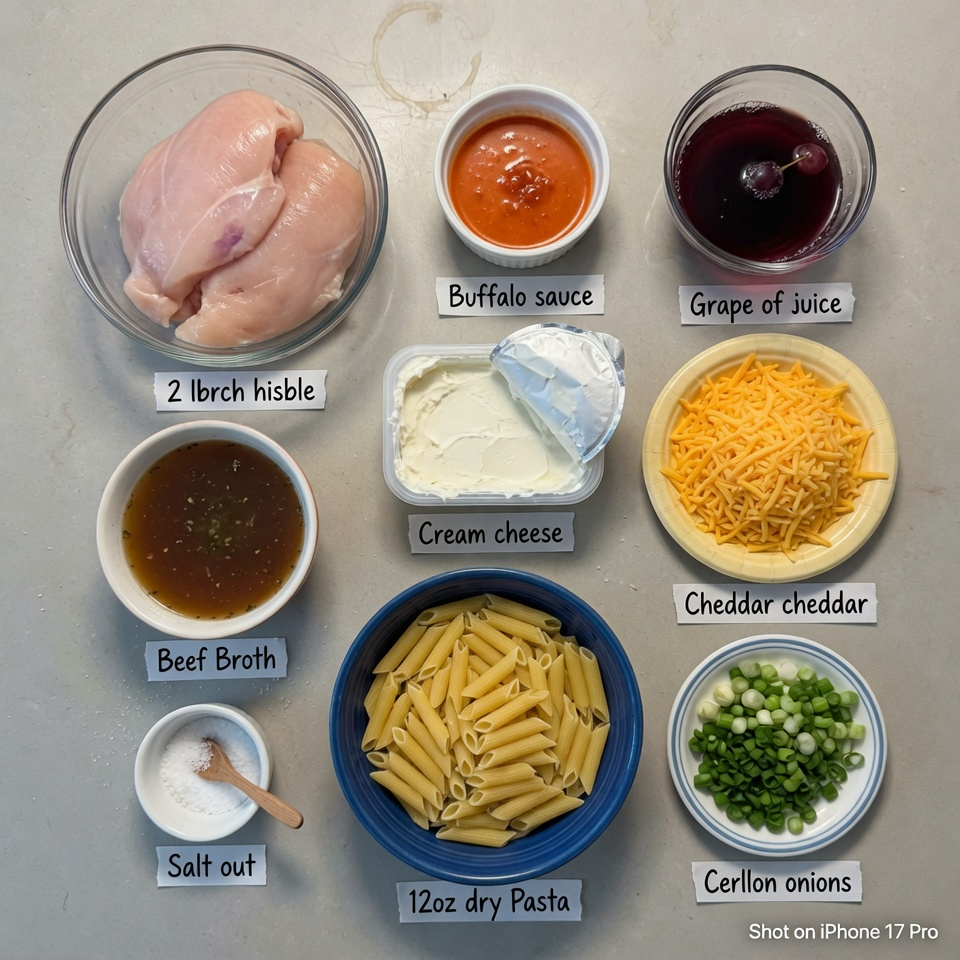 Crock Pot Buffalo Chicken Pasta