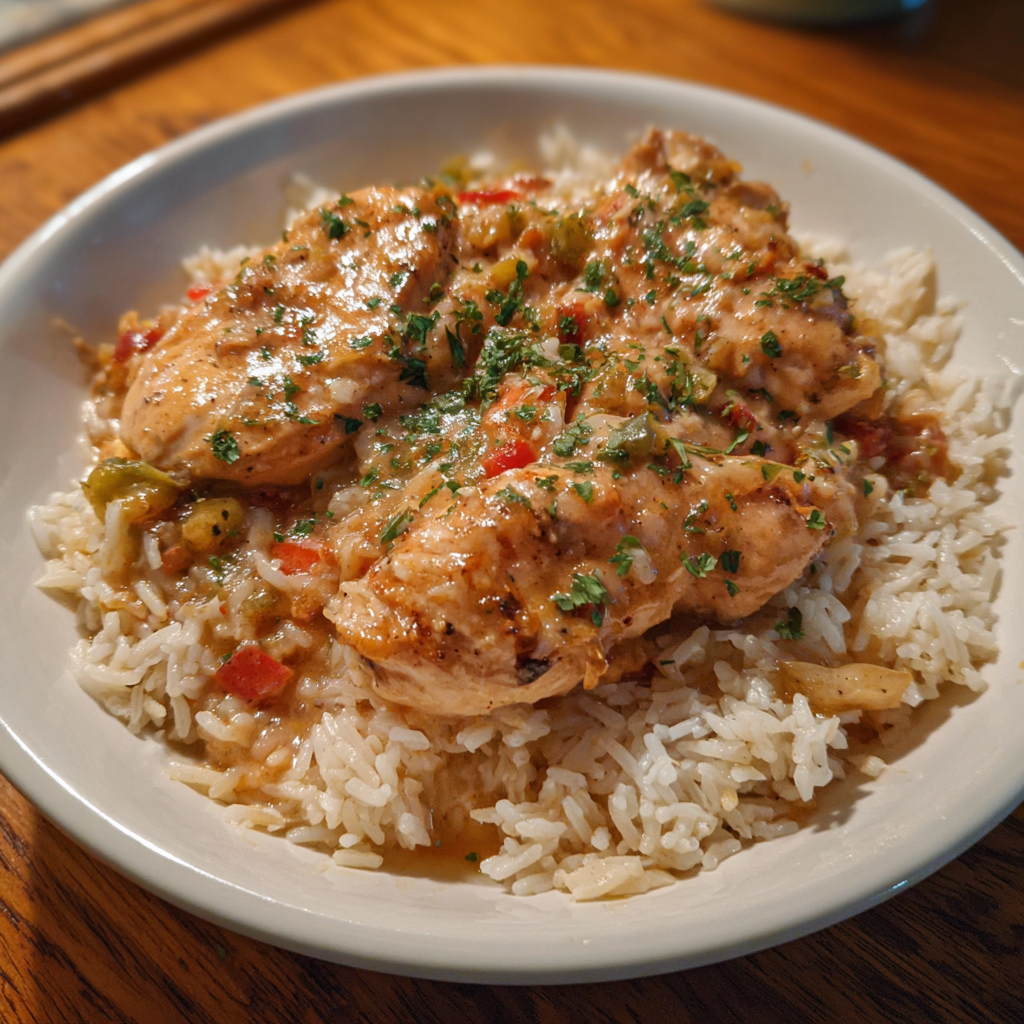 Crock Pot No Peek Chicken with Rice