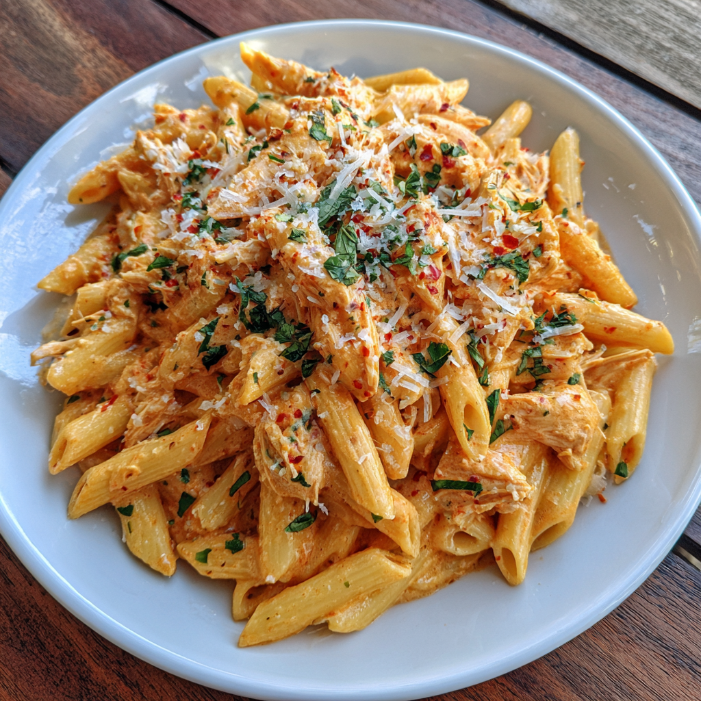 Crockpot Buffalo Chicken Pasta