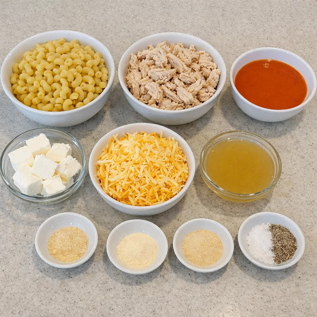 Crockpot Buffalo Chicken Pasta